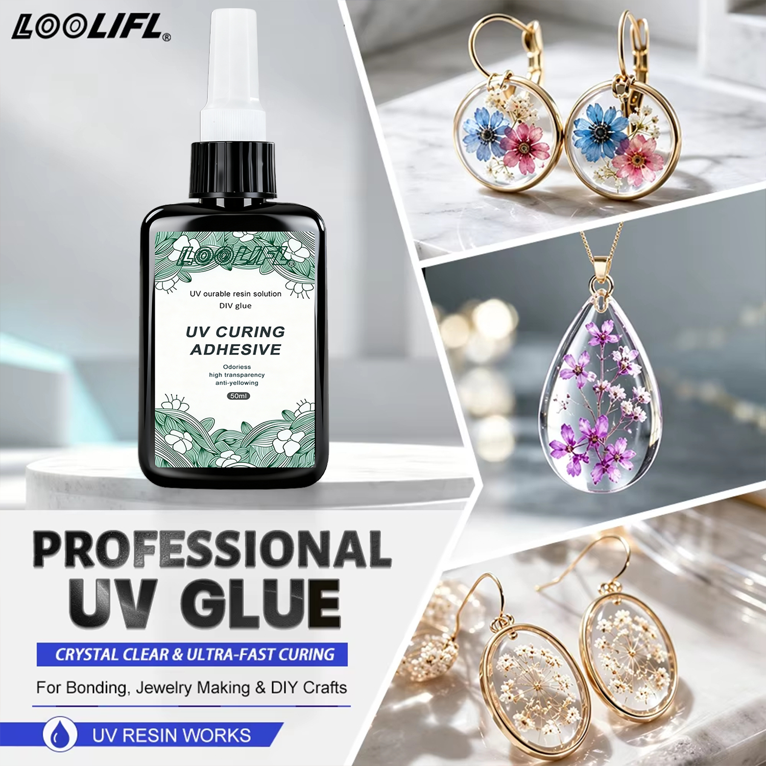 LOOLIFL New Strong 50ml UV Glu – Liquid Uv Glue Kit Bewertung und Preis