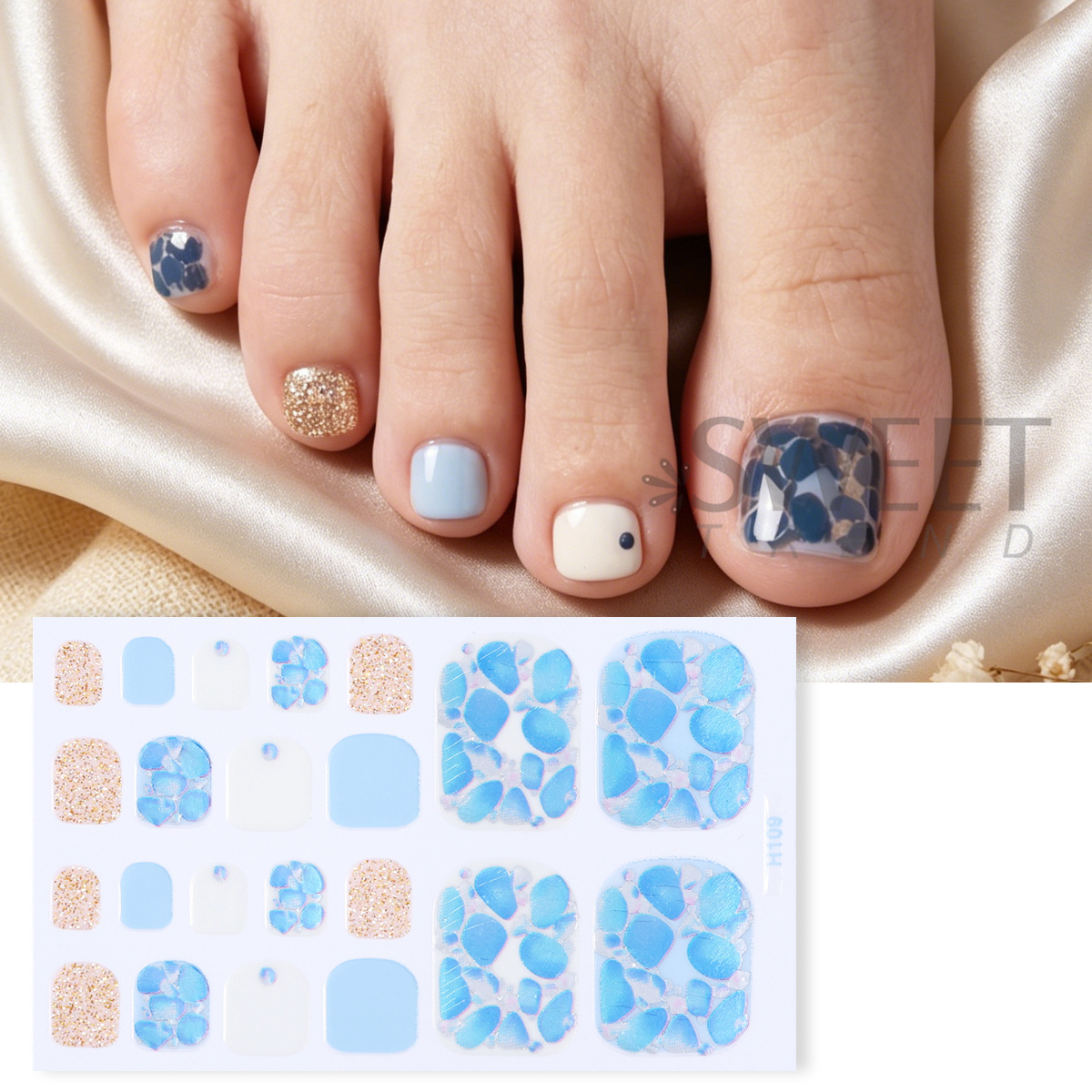 5pcs Elegant Rhinestone Design – Full Cover Adhesive Bewertung und Preis
