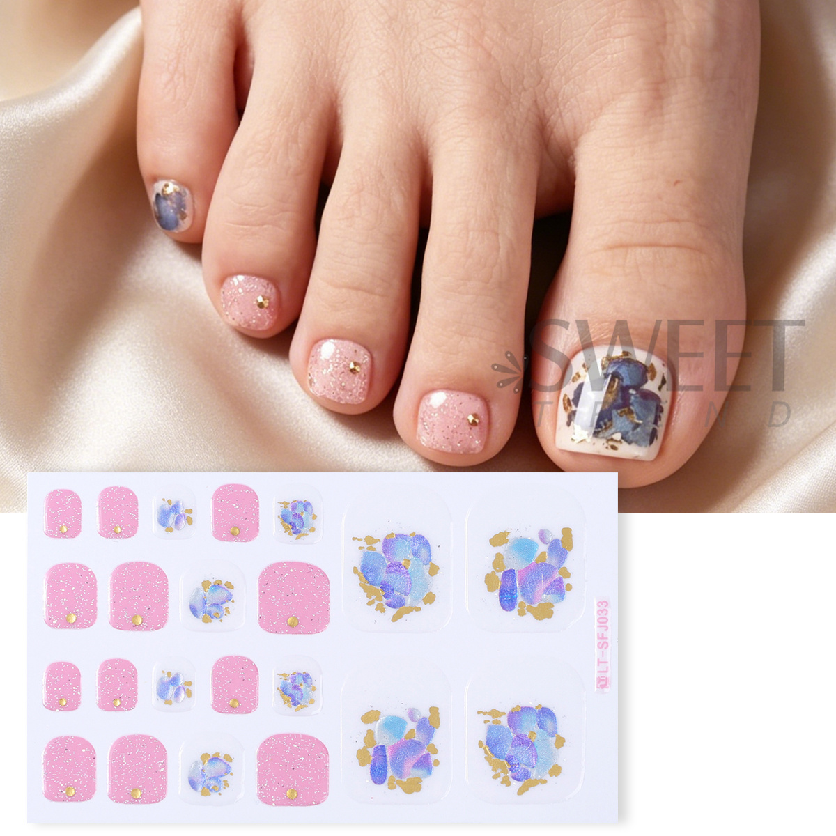 5pcs Elegant Rhinestone Design – Full Cover Adhesive Bewertung und Preis