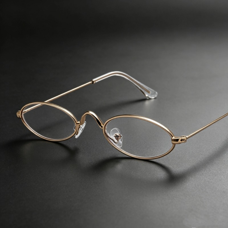 Y2K Small Oval Metal Glasses W – Anti Blue Light Film Bewertung und Preis