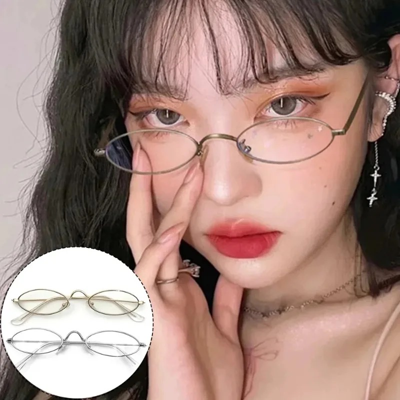 Y2K Small Oval Metal Glasses W – Anti Blue Light Film Bewertung und Preis