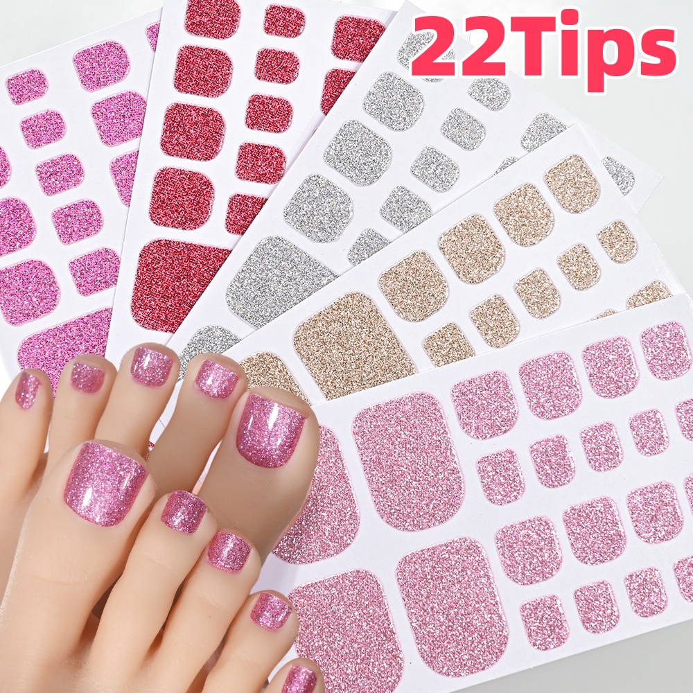 22Tips Pink Glitter Toe Nail S – Full Cover Adhesive Bewertung und Preis